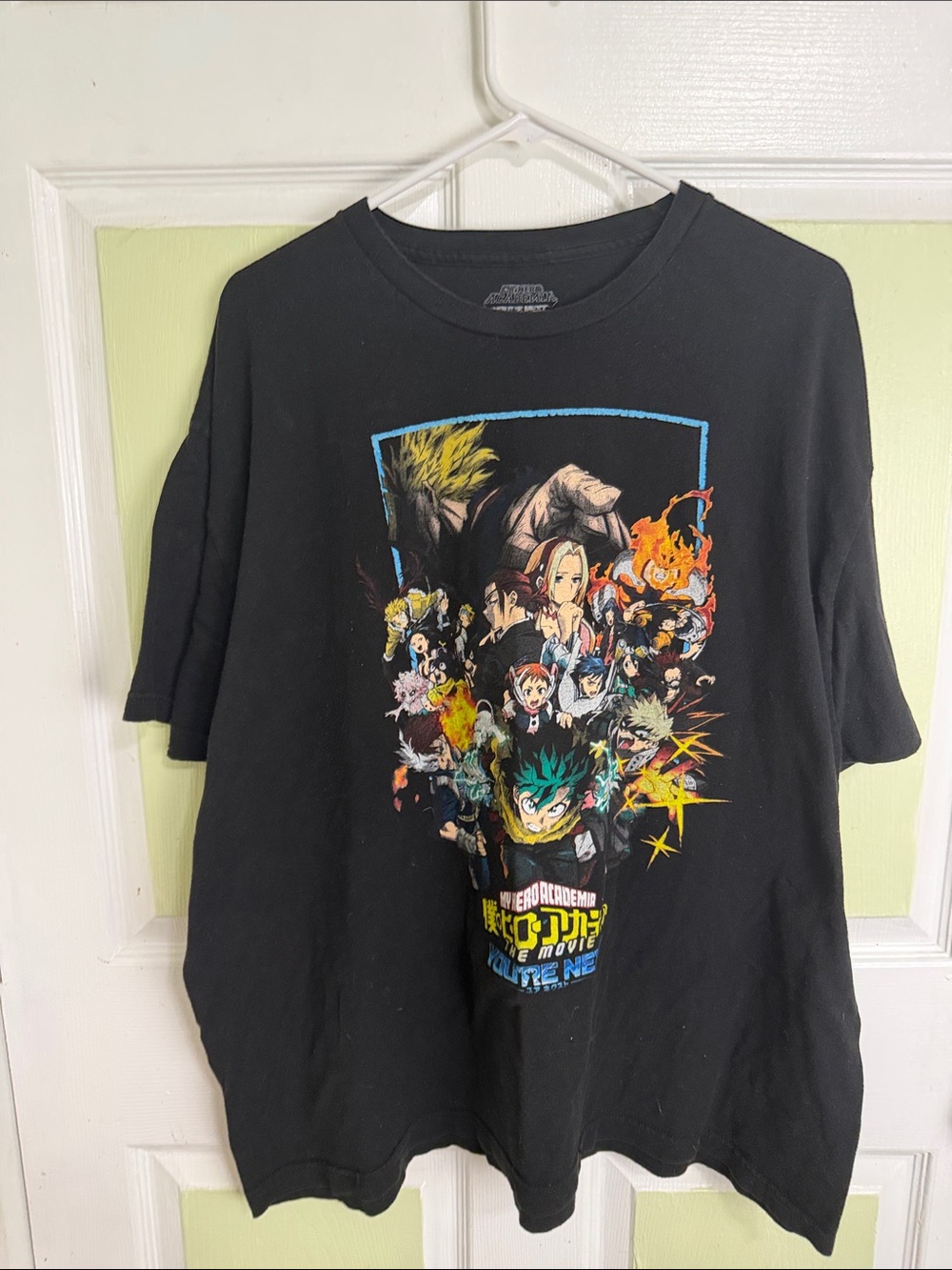 Black My Hero Academia Graphic Short Sleeve Tee for Kids